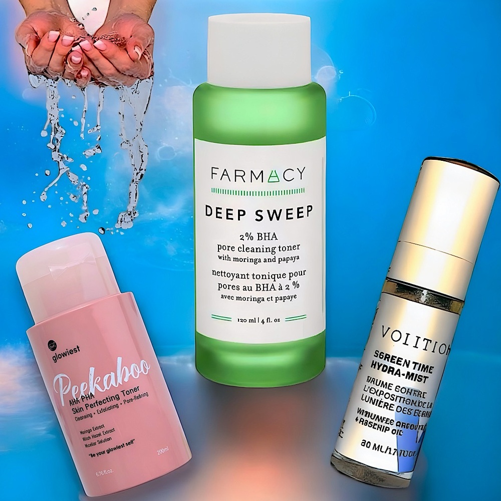 3x Full Size Toners: Farmacy, Volition, Glowiest